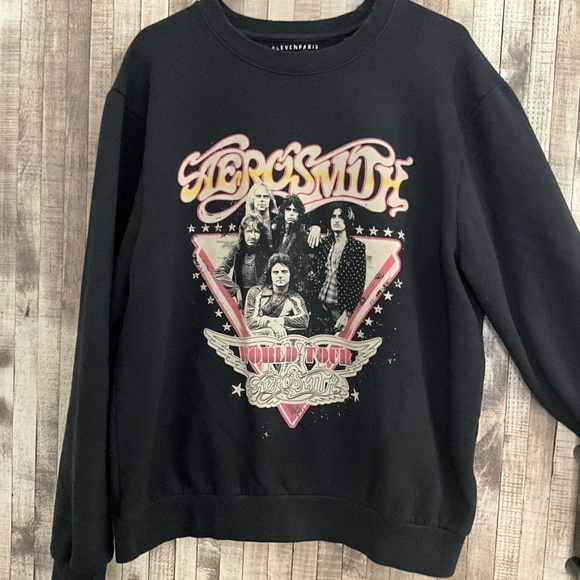 ELEVEN PARIS VINTAGE SWEATSHIRT UNISEX /AEROSMITH XL - Picture 1 of 9